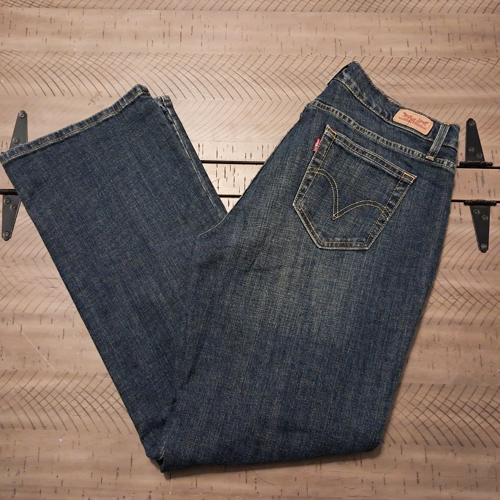 Levi's 529 Curvy Boot Cut Jeans Size 14 Womens Dark Wash